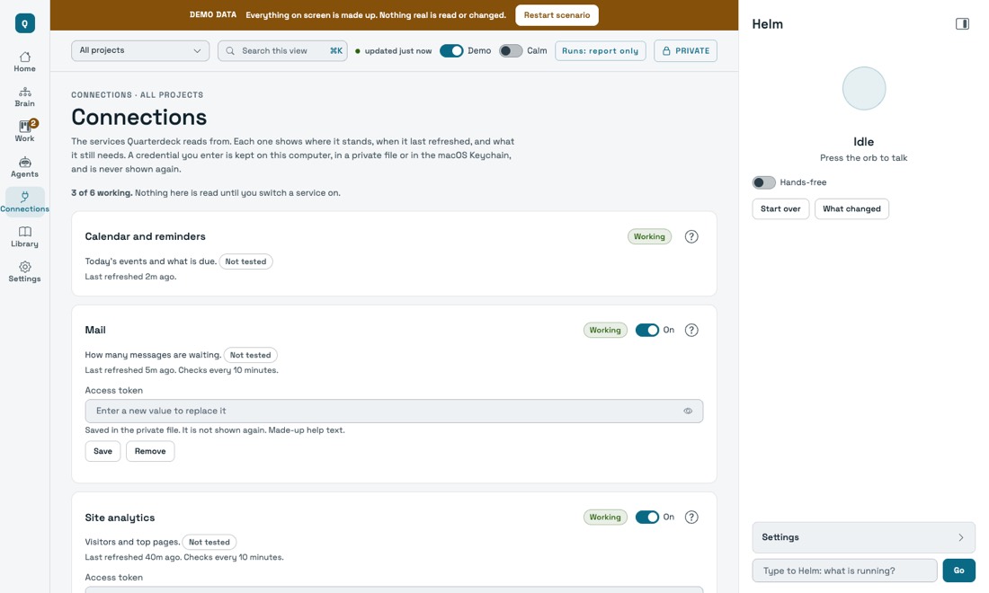 The Connections page